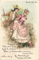 Párok, 250 régi képeslap közte több művészlap / Couples, 250 old cards, including artist signed