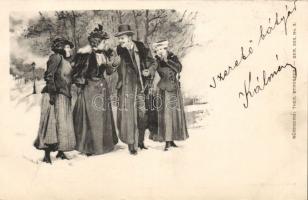 Párok, 250 régi képeslap közte több művészlap / Couples, 250 old cards, including artist signed