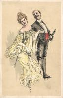 Párok, 250 régi képeslap közte több művészlap / Couples, 250 old cards, including artist signed