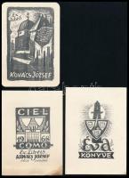 10 db magyar ex libris. különféle művészektől, különféle technikákkal