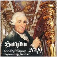 2009. 5Ft-200Ft Haydn (6xklf) forgalmi érme sor + Joseph Haydn Ag emlékérem (12g/0.999/29mm) T:PP  Adamo FO43.3