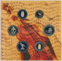 2009. 5Ft-200Ft "Haydn" (6xklf) forgalmi érme sor + "Joseph Haydn" Ag emlékérem ...