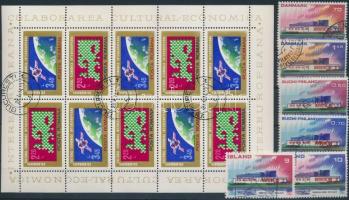 Europe 1973-1974 10 diff set + 2 minisheet + 6 values Europa motívum 1973-1974 10 db klf sor + 2 kis...