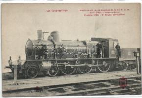 Mozdonyok képeslapgyűjtemény, 116 db régi lap albumban / Locomotives, 116 vintage postcards in album