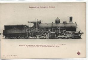 Mozdonyok képeslapgyűjtemény, 116 db régi lap albumban / Locomotives, 116 vintage postcards in album