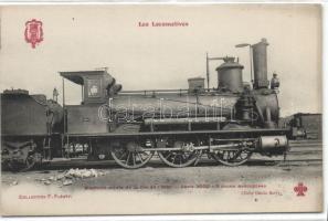 Mozdonyok képeslapgyűjtemény, 116 db régi lap albumban / Locomotives, 116 vintage postcards in album