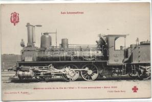 Mozdonyok képeslapgyűjtemény, 116 db régi lap albumban / Locomotives, 116 vintage postcards in album