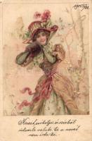 5 db RÉGI képeslap; 1 db második világháborús katonai lap és 4 db litho művészlap / 5 pre-1945 postc...