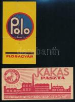 2 db számolócédula: Polo Floragyár, Kakas Paszta