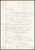 1978 Vas István (1910-1991) költő kézzel írt, a Magyar Hirdető címére küldött levele azonosítatlan címzett részére két eladásra kínált Lőwy Árpád (Réthy László)-kötet tárgyában, borítékkal