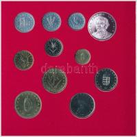 1994. 10f-200Ft (11xklf) forgalmi sor dísztokban, közte 1994. 200Ft Ag "Deák", "Magya...