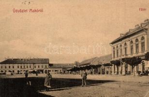 Makó, Fő tér, Gazdasági Egyesület, Korona Áruház, Klein Mór üzlete. No. 644. (EK)