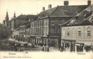 Sopron, Várkerület, Hutter P., Durst Antal, Trankon, A. Gruber üzletei. Kummert L. utóda kiadása (EK)