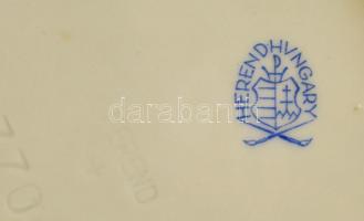 Herendi Viktória mintás kis tálka, kézzel festett, jelzett, kis kopásokkal, d: 10 cm