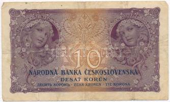 Csehszlovákia 1927. 10K T:III,III- 
Czechoslovakia 1927. 10 Korun C:F,VG
Krause 20