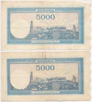 Románia 1945. 5000L (2x) T:III
Romania 1945. 5000 Lei (2x) C:F