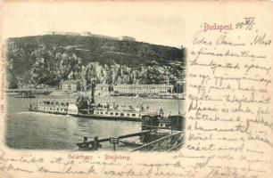 1899 Budapest XI. Gellérthegy, Hattyú gőzhajó (EK)