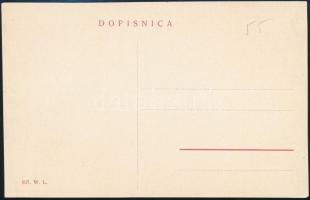 Okucani, utcakép M. Majstorovic üzletével. W.L. 927. / street view with shop (vágott / cut)