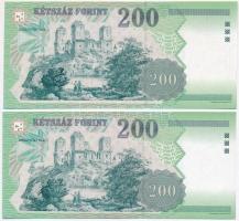 1998. 200Ft (2x) "FE" és "FG" sorozatjelek T:I