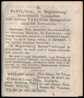 1842 Erdélyi kalendárium 1842-ik esztendőre. Új és Ó kalendráiom krisztus urunk születése után 1842-...