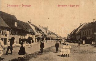 Segesvár, Schassburg, Sighisoara; Bajor utca. No. 85. / Baiergasse / street view (EK)