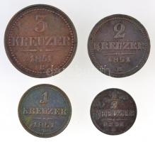 1851B 1/2kr Cu + 1kr Cu + 2kr Cu + 3kr Cu T:1-,2,2- ph