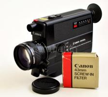 Canon 310 XL Super 8 kamera, eredeti bőr tokjában, ND szűrővel, elemmel, nagyon szép állapotban / Canon 310 XL Super 8 camera, in original case, with filter, with battery, in very good condition