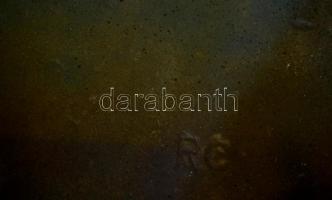 "Michelangiolo(!)", Michelangelo portréja, bronzírozott ón, jelzett (RG), fa keretben, 12×...