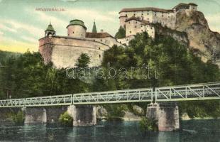 Árvaváralja, Oravsky Zámok (od Juhovychodu); Vár, híd. W. L. Bp. 305. Löwy Fülöp kiadása / castle, bridge (fa)