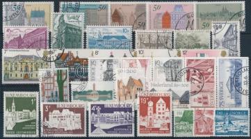 Europa motívum 9 db klf sor + 1 kisív + 4 db önálló érték 2 stecklapon, Europe 9 diff set + 1 minisheet + 4 values