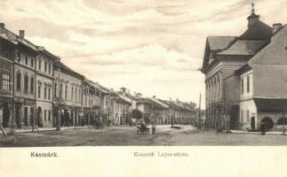 Késmárk, Kezmarok; Kossuth Lajos utca, Arandt Gusztáv (?) üzlete / street, shops (EK)