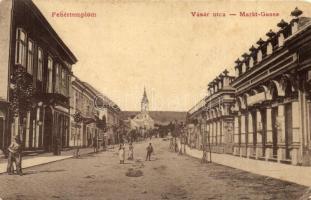Fehértemplom, Ung. Weisskirchen, Bela Crkva; Vásár utca. W.L. 1166. / Markt-Gasse / street (EK)