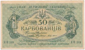 Ukrajna / Autonóm Köztársaság 1918. 50K T:II-  Ukraine / Autonomous Republic 1918. 50 Karbovantsiv C:VF Krause 5