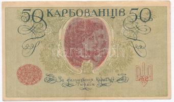 Ukrajna / Autonóm Köztársaság 1918. 50K T:II- 
Ukraine / Autonomous Republic 1918. 50 Karbovantsiv ...