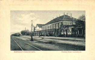 Párkánynána, Párkány-Nána, Stúrovó; vasútállomás, vagonok. W.L. Bp. 4409. 1912-15. / Bahnhof / railway station woth wagons