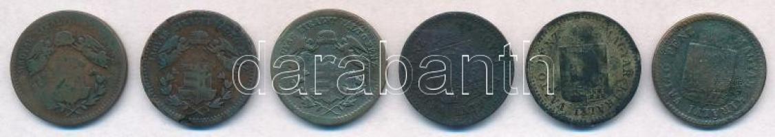 1868KB-1885KB 1kr Cu (6xklf) T:2-,3 patina,ph