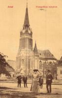 Arad, Evangélikus templom, utca. W.L. 490. / street with church