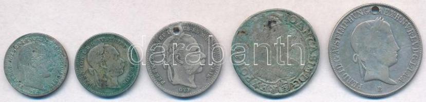5db-os vegyes magyar és külföldi rossz tartású ezüstpénz tétel T:2-,3,3- ly.
5pcs of various silver...
