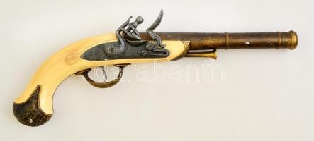 Antik kovás pisztoly igényes gyűjtői replika / Vintage pistol replica 36 cm