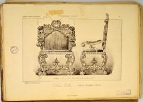 cca 1880 Wiener Barockpaläste von L. Hildebrand, D. Martinelli. Supplement: Das K. K. Belvedere. Wie...