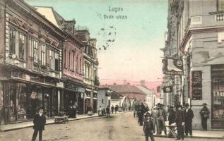 Lugos, Lugoj; Deák utca, Turul cipők, Stern József üzlete. Auspitz Adolf kiadása / shoe store, shops, street view (fa)