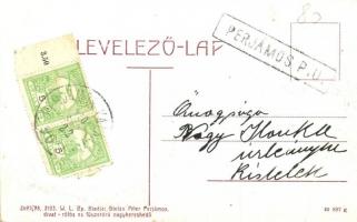 Perjámos, Periam; Maros-parti részlet, vízi hajómalom. W. L. Bp. 2103. Kiadja Stefán Péter / Mures r...