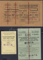 1930-57. 14db MÁV bérlet, menetjegy, szabadjegy, mindegyik "MINTA" fny-sal!