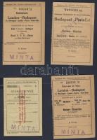 1930-57. 14db MÁV bérlet, menetjegy, szabadjegy, mindegyik "MINTA" fny-sal!