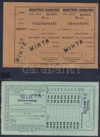 1930-57. 14db MÁV bérlet, menetjegy, szabadjegy, mindegyik "MINTA" fny-sal!