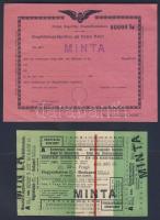 1930-57. 14db MÁV bérlet, menetjegy, szabadjegy, mindegyik "MINTA" fny-sal!