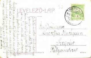 Nagyszentmiklós, Sannicolau Mare; Kálmán utca, Takarékpénztár, templom. W. L. Bp. 2109. Kiadja Wiene...