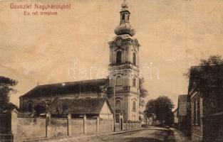 Nagykároly, Carei; Református templom. W. L. 1895. / church (kis szakadás / small tear)