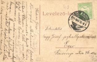 Nagykároly, Carei; Református templom. W. L. 1895. / church (kis szakadás / small tear)