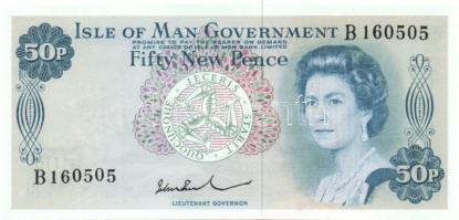 Man sziget 1972. 50p Sign.3 T:I